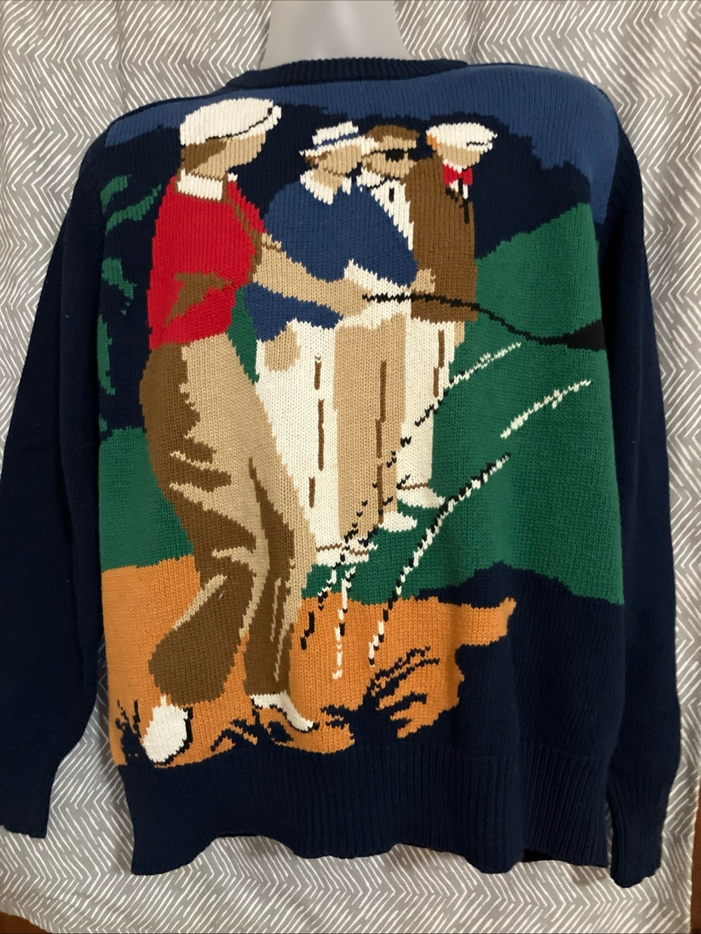 Vintage 90s Hathaway Golf Sweater Cotton large